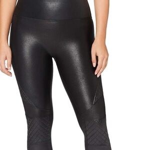 SPANX Black Faux Leather Leggings